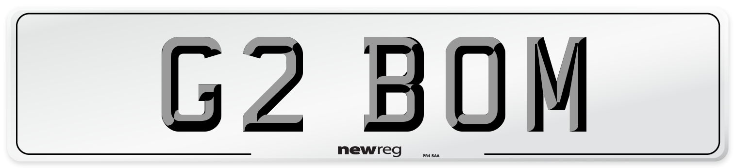 G2 BOM Number Plate from New Reg